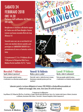 sabato 24 febbraio SFILATA DI CARNEVALE al parco 22 aprile - ZERO in condotta