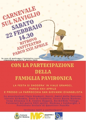 CARNEVALE SUL NAVIGLIO a Modena     il 22 febbraio 2020 - ZERO in condotta