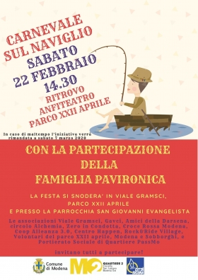 CARNEVALE SUL NAVIGLIO a Modena il 22 febbraio 2020 - ZERO in condotta