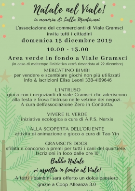 15 dicembre 2019 NATALE parco nuovo in fondo a V.le GRAMSCI a Modena - ZERO in condotta