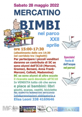 a Modena sabato 28 maggio MERCATINOBIMBI ore 15:30-17:30 - ZERO in condotta