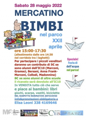 a Modena sabato 28 maggio MERCATINOBIMBI ore 15:30-17:30 - ZERO in condotta